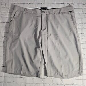 Tattoo Golf Performance Men's Gray Flat Front Golf Shorts Size 44 Skull Logo